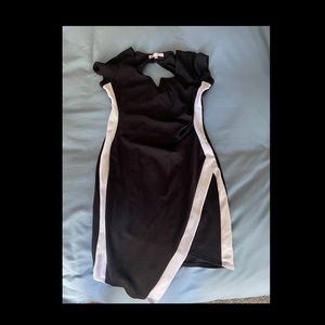 asymmetrical body con dress